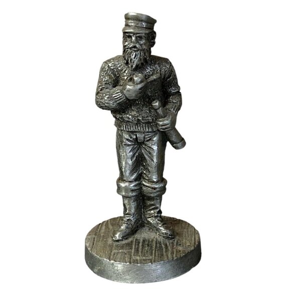 Hudson Fine Pewter Fishing Sea Captain Ahab Miniature Nautical Figurine Vintage - Picture 15 of 16